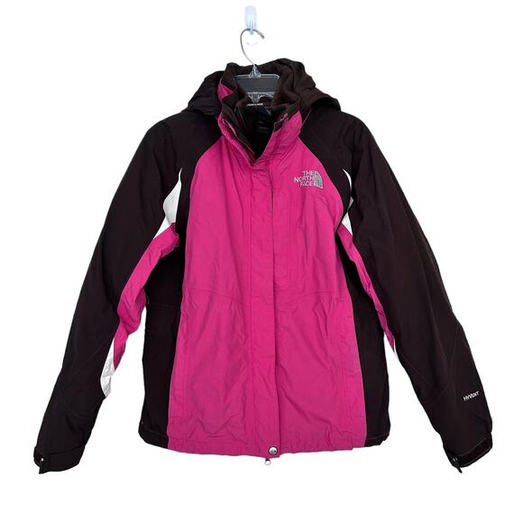 The North Face Hyvent 3 in 1 Pink Brown Jacket Sz M - Picture 9 of 9
